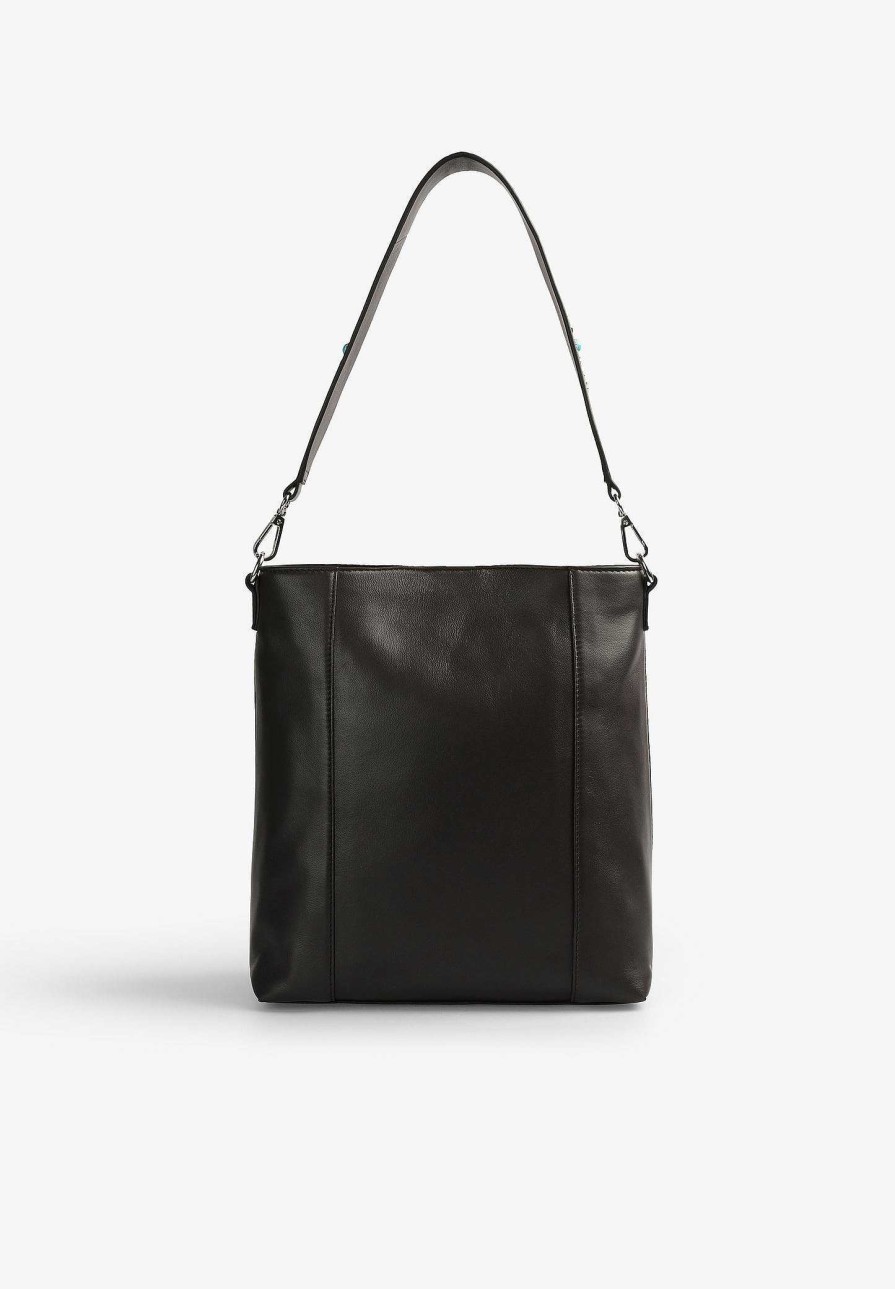 Scalpers Studded Leather Hobo Bag | Fur