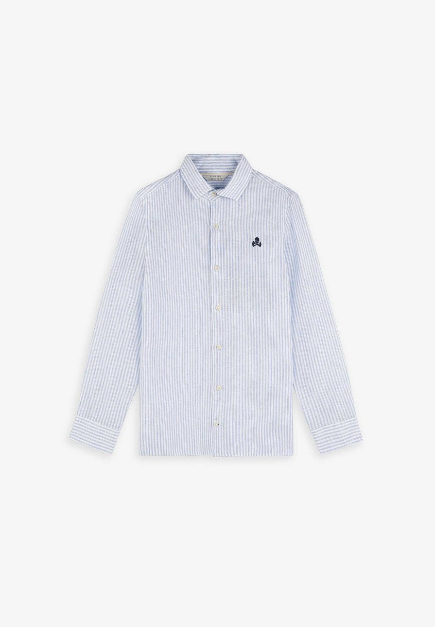 Scalpers Cutaway Collar Linen Shirt | Shirts