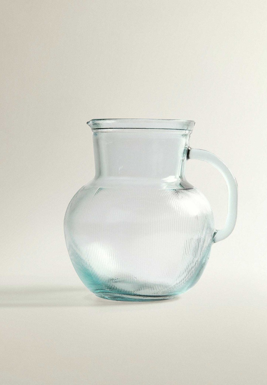 Scalpers Glass Jug Lines Handle | Glassware