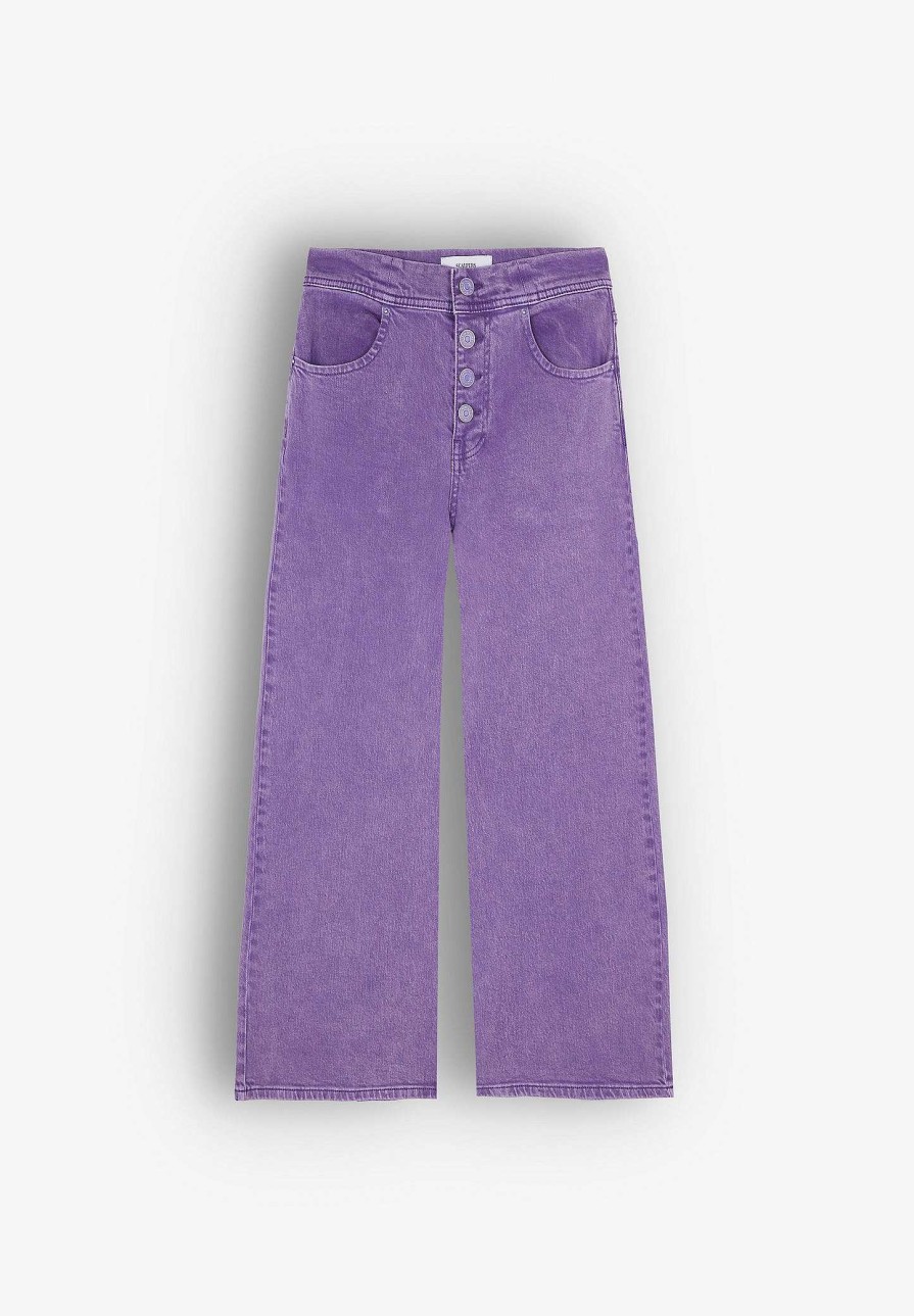 Scalpers Denim Culotte Buttons Tone | Jeans