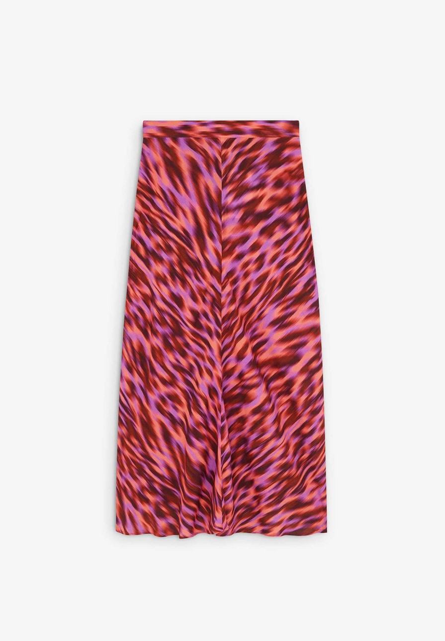 Scalpers Animal Print Lurex Midi Skirt | Skirts