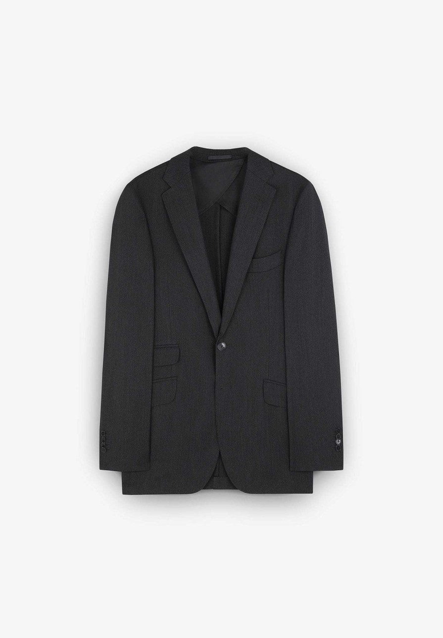 Scalpers Gray Wool Structured Suit | Suits