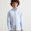 Scalpers Oxford Shirt With Button Collar | Shirts