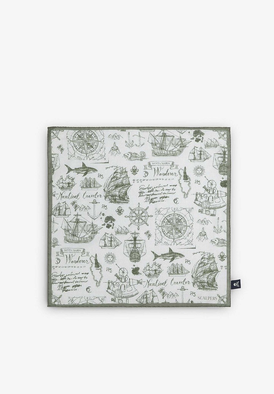 Scalpers Nautical Motifs Handkerchief | Handkerchiefs