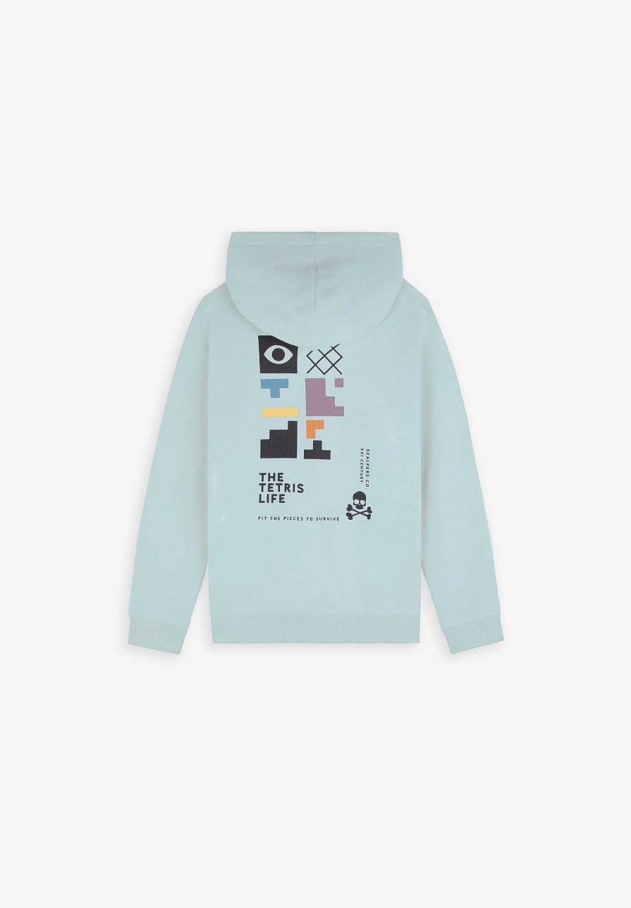 Scalpers Tetris Print Hoodie | Sweatshirts