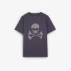 Scalpers Zigzag Print Skull T-Shirt | Tshirts