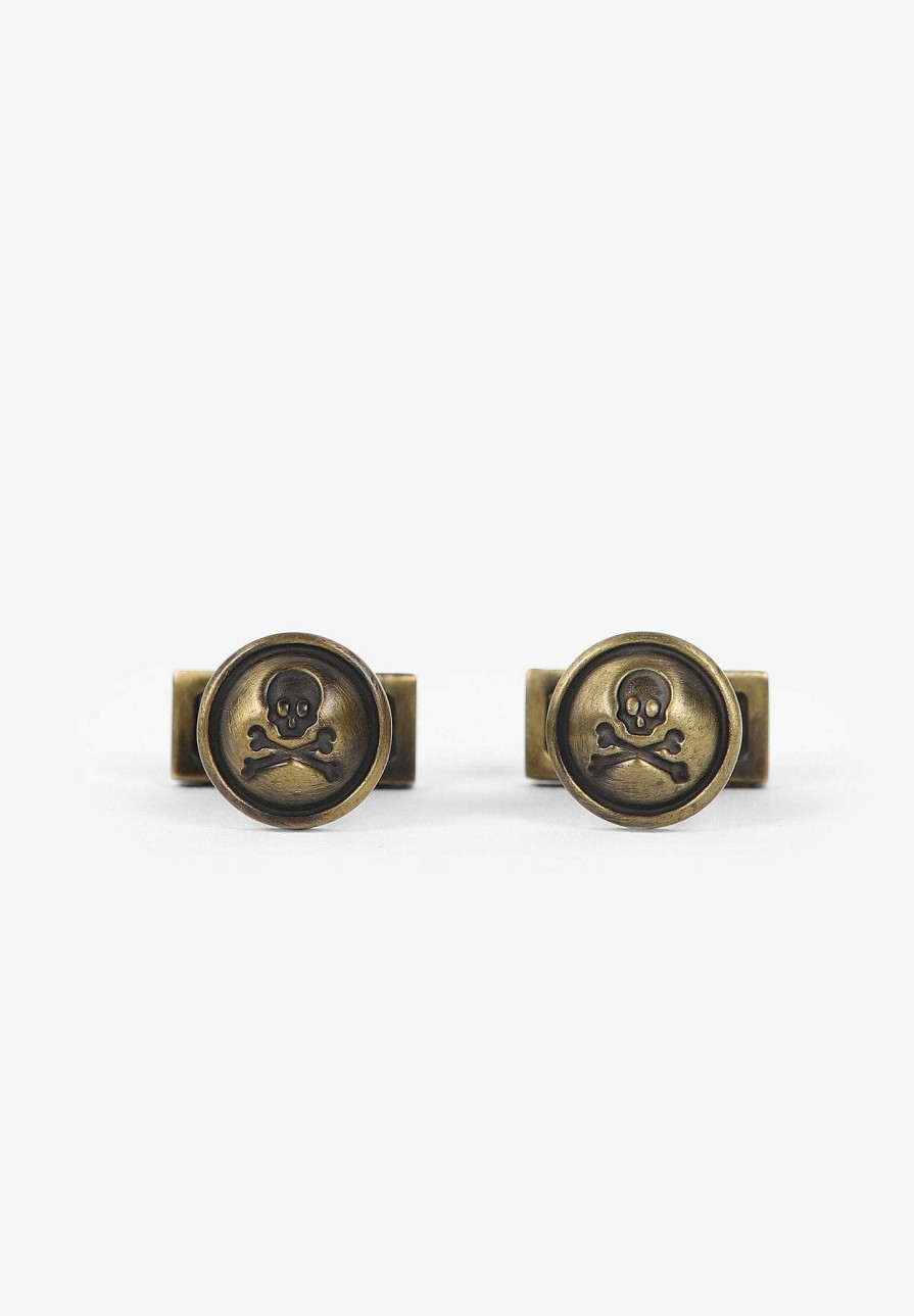 Scalpers Round Old Gold Cufflinks | Twins