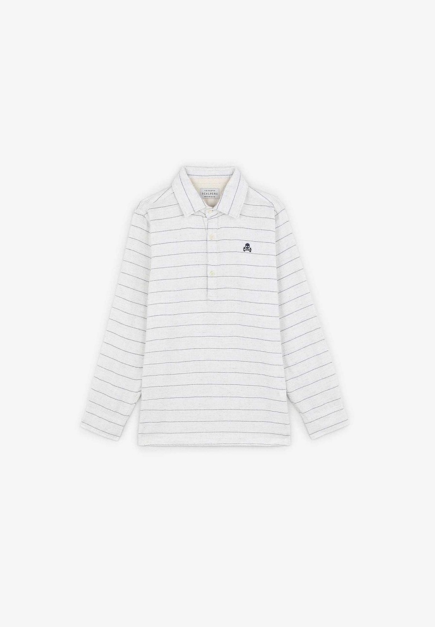 Scalpers Thin Striped Polo Shirt | Shirts