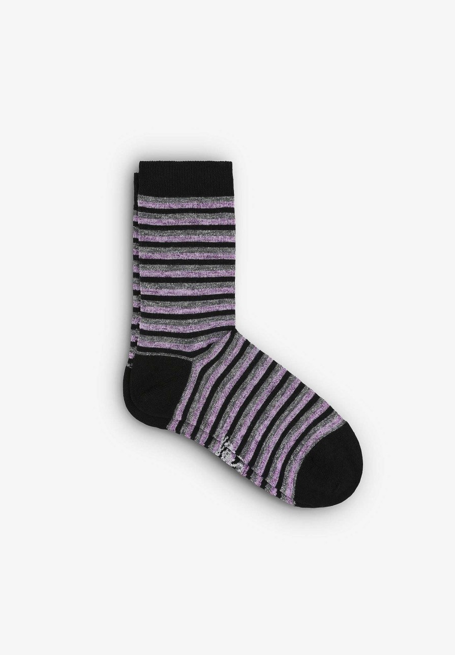 Scalpers Striped Lurex Socks | Socks