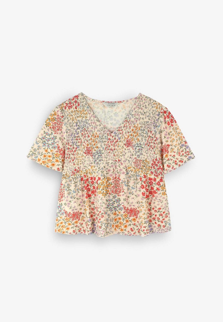 Scalpers Honeycomb Flower Blouse | Shirts