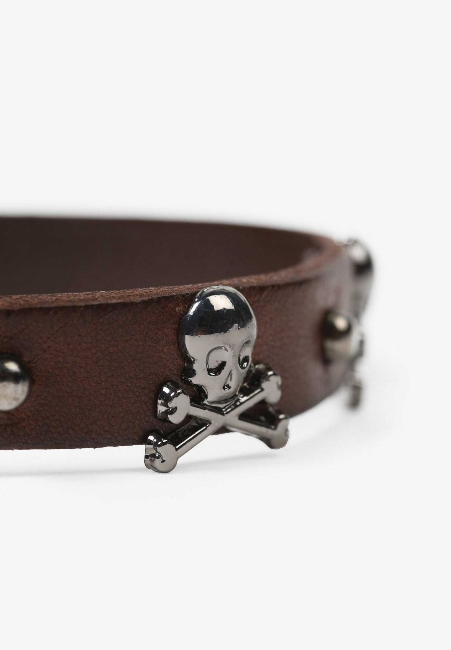 Scalpers Studded Skulls Bracelet | Imitation Jewelry