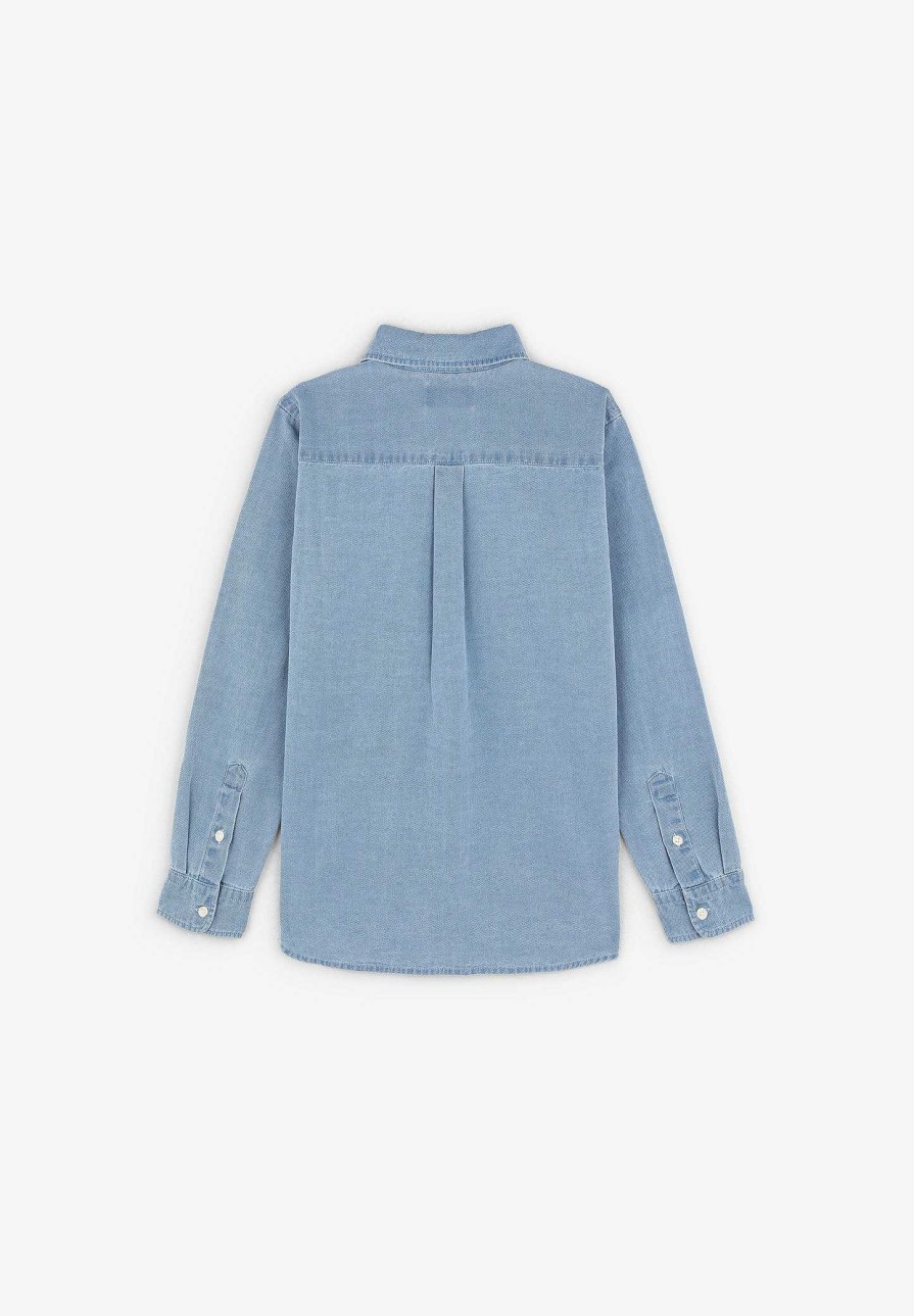 Scalpers Button Collar Denim Shirt | Shirts