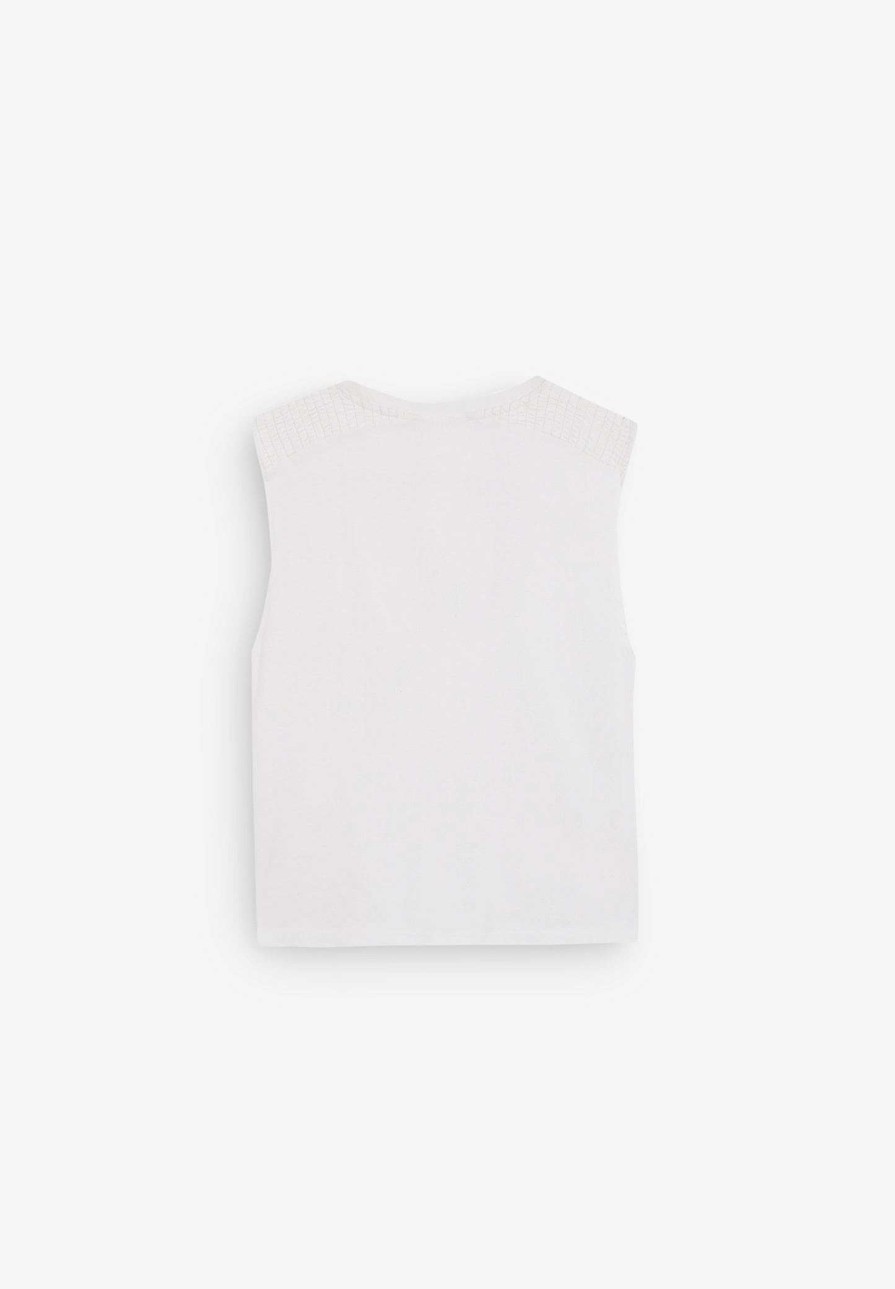 Scalpers Tank Top With Shoulder Detail | T-Shirts And Tops