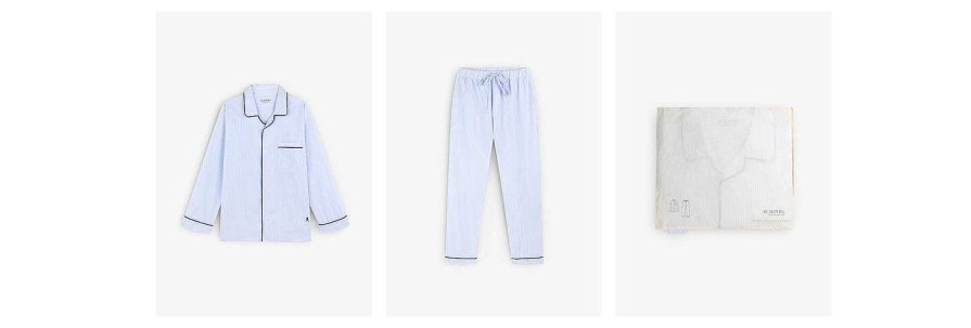 Scalpers Striped Pajamas With Contrast Trim | Pajamas