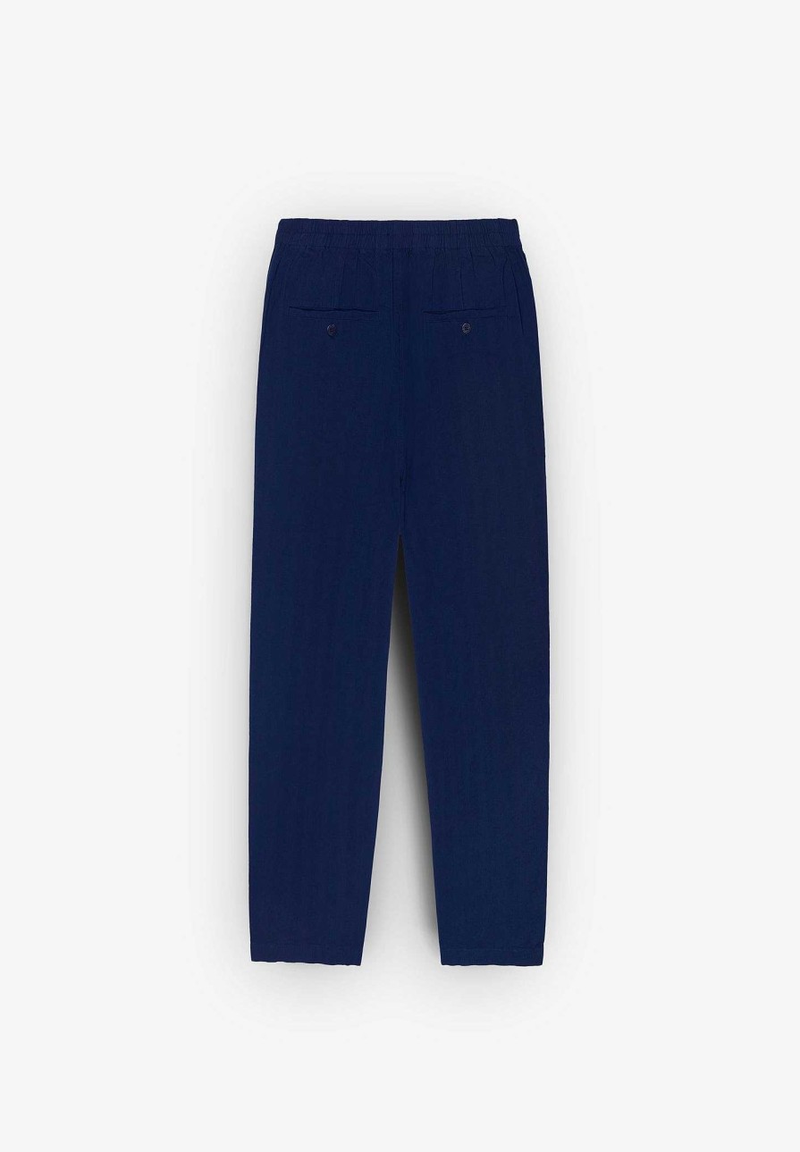 Scalpers Thinking Mu | Men'S Luc Seersucker Pants | Pants