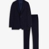 Scalpers Navy Blue Striped Wool Suit | Suits