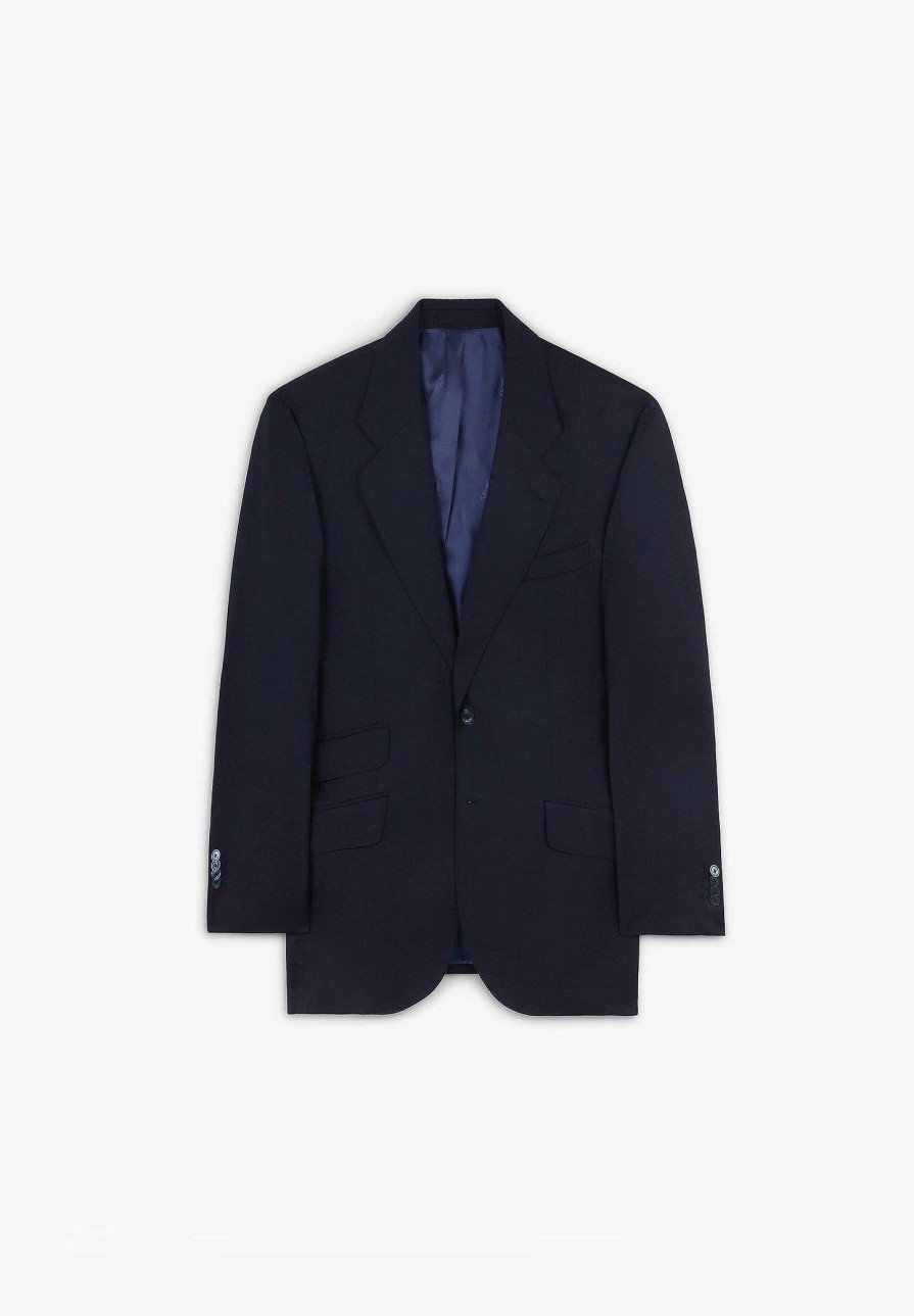 Scalpers Classic Navy Blue Wool Suit | Suits