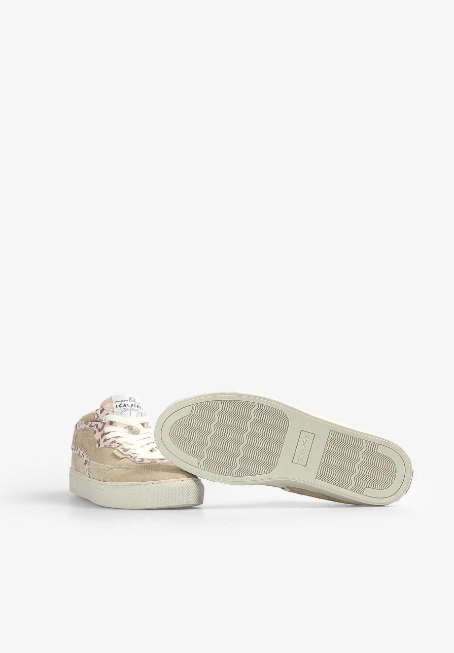 Scalpers Animal Print Sneakers With Metallic Detail | Sneakers