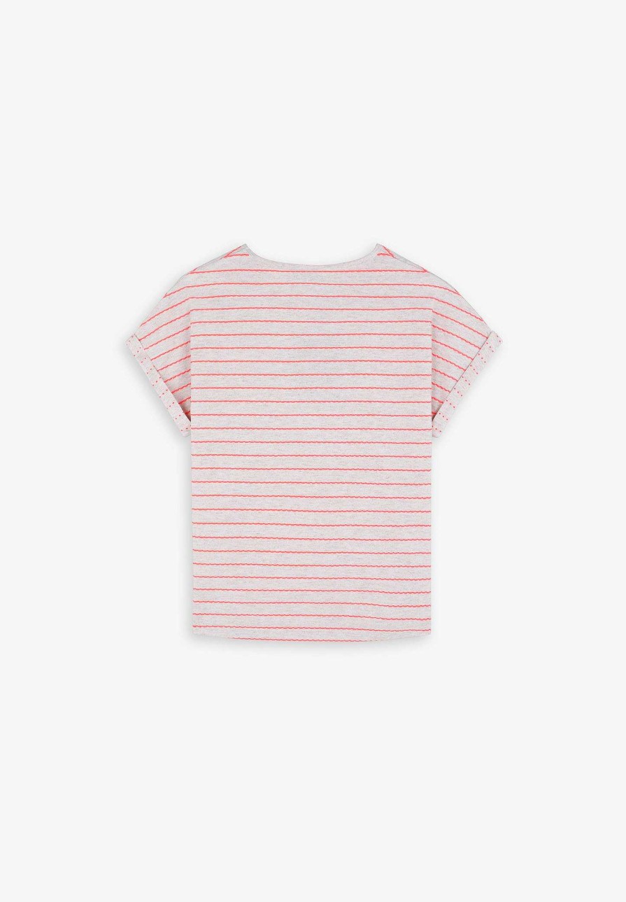 Scalpers Fluorescent Woven Striped T-Shirt | Tshirts