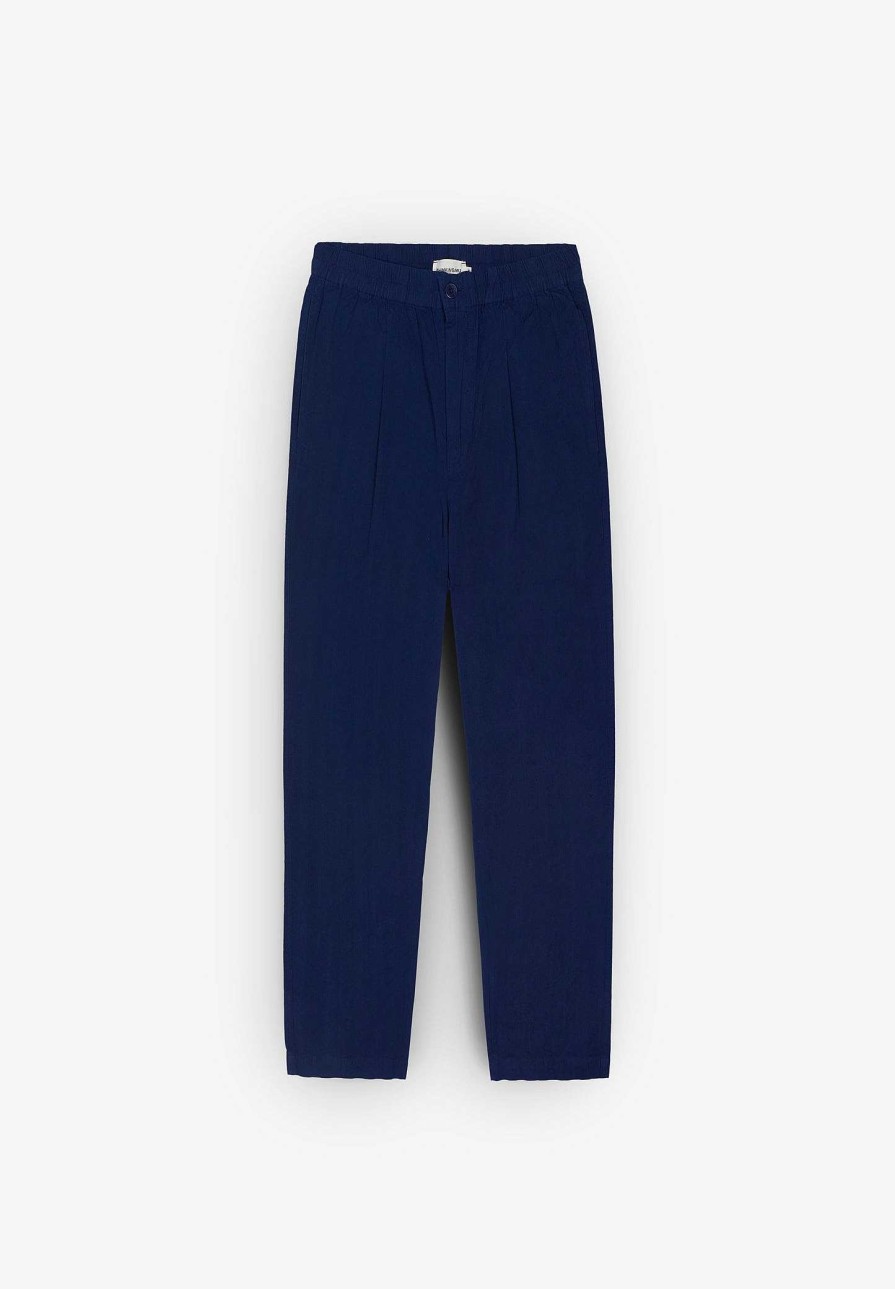 Scalpers Thinking Mu | Men'S Luc Seersucker Pants | Pants