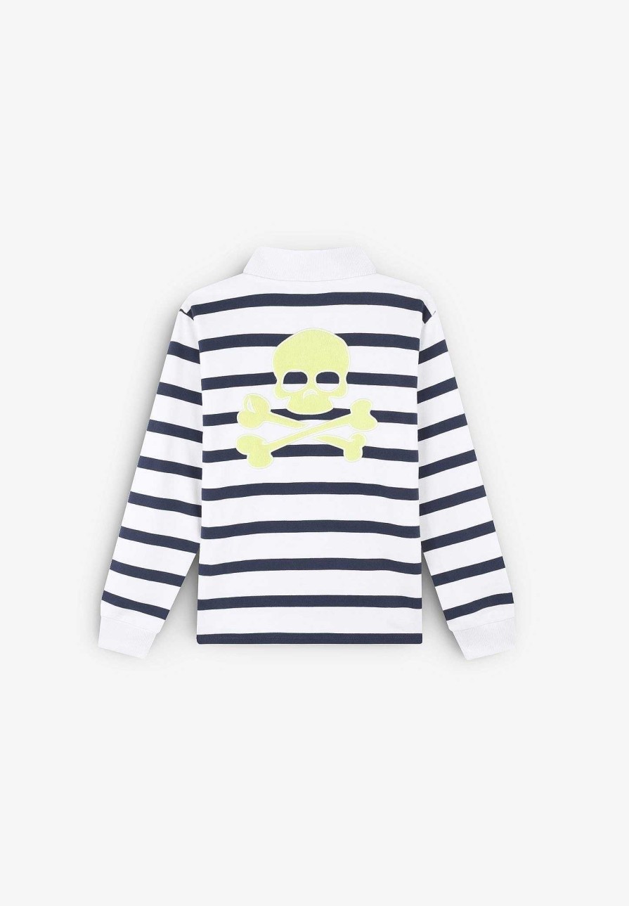 Scalpers Striped Sweatshirt With Zipper Detail | Sweatshirts