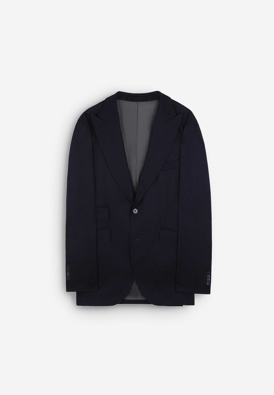 Scalpers Premium Navy Blue Wool Suit | Suits