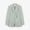 Scalpers Double-Breasted Blazer With Zipper Detail | Blazers And Vests