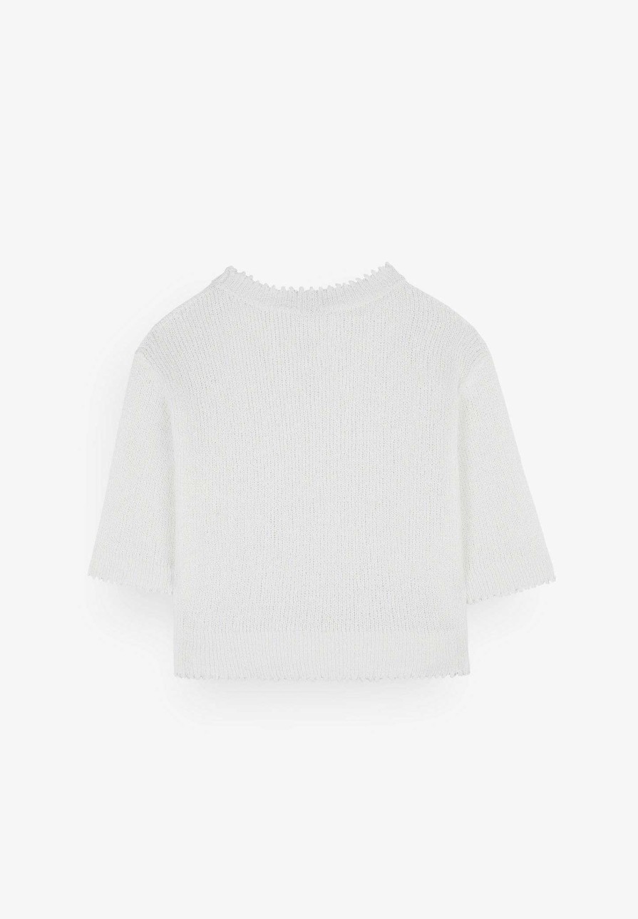 Scalpers Cropped Jersey Finished Detail | Sweaters And Cardigans