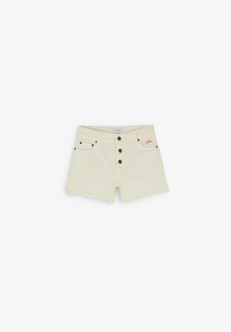 Scalpers Fringe Hem Shorts | Bermuda