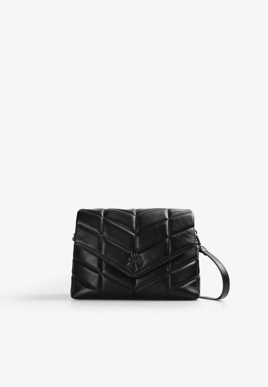 Scalpers Quilted Leather Shoulder Bag | Fur