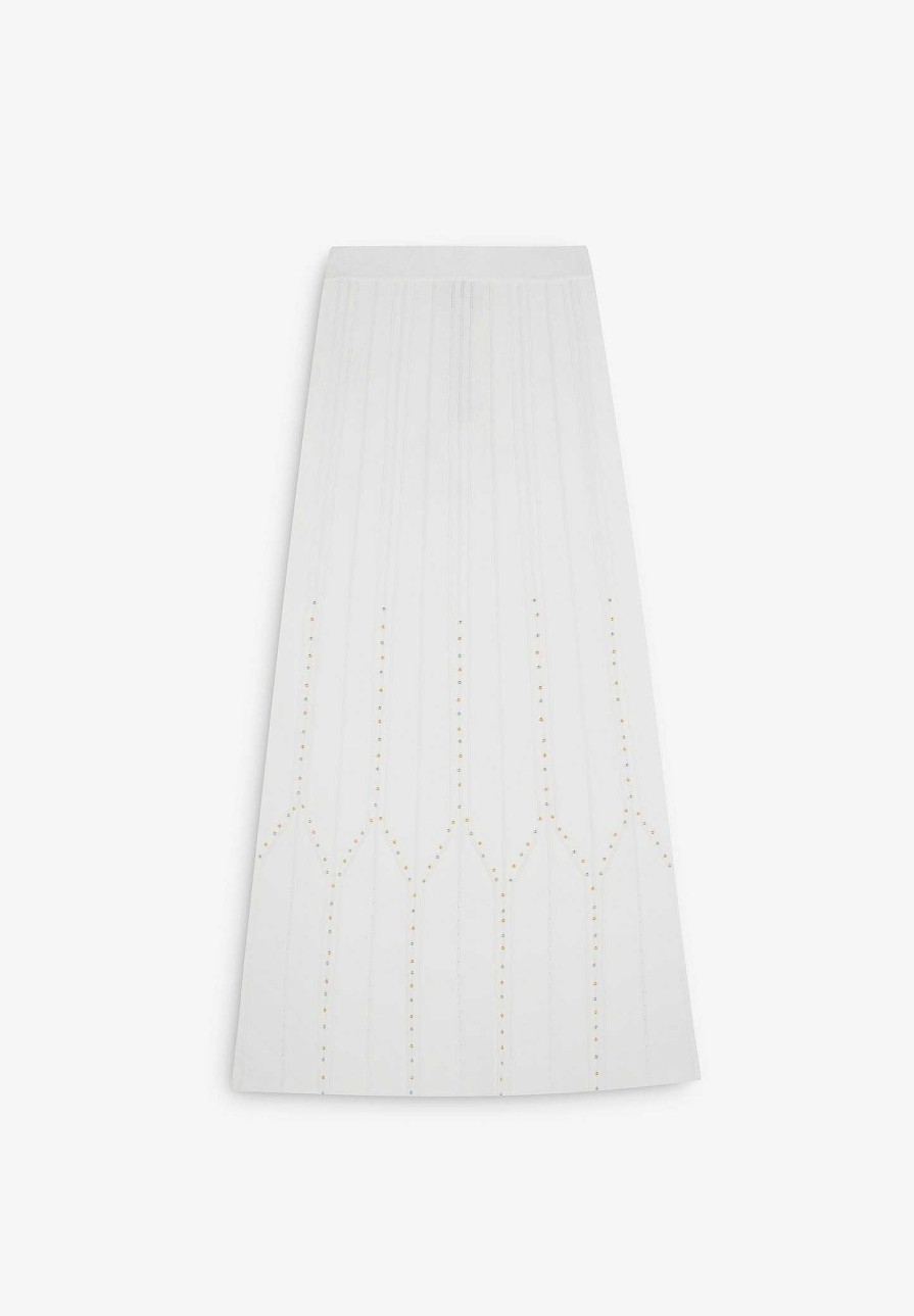 Scalpers Midi Knitted Skirt With Studs | Skirts