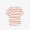 Scalpers Striped T-Shirt With Pleated Detail | T-Shirts And Tops