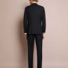 Scalpers Navy Blue Wool Suit | Suits