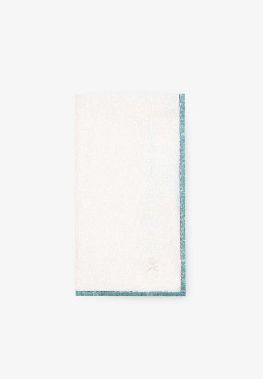 Scalpers Pack Of Linen Napkins With Contrast Edge | Table Linen