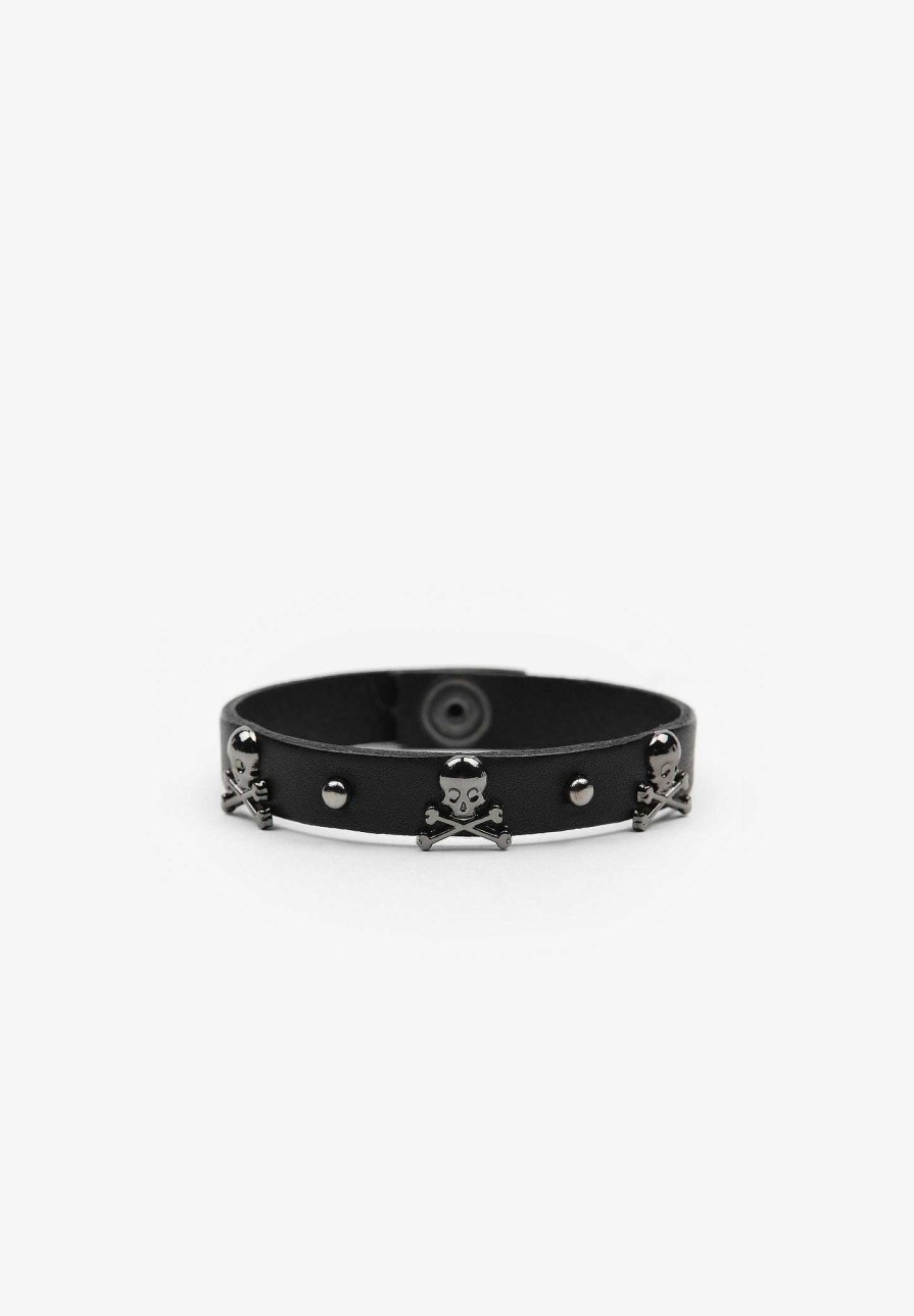 Scalpers Studded Skulls Bracelet | Imitation Jewelry