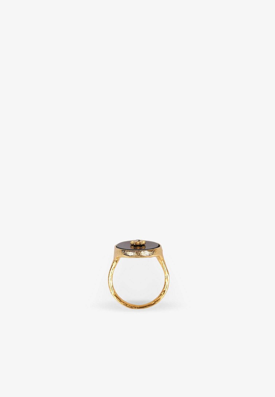 Scalpers Alhaja Cult Store | Celestina Onyx Ring | Imitation Jewelry