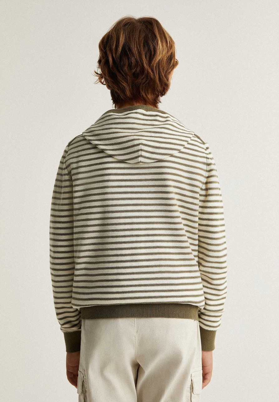 Scalpers Striped Hooded Sweater | Sweaters And Cardigans