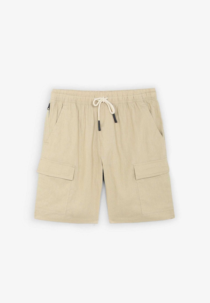 Scalpers Oas | Cargo Linen Bermuda Shorts | Bermuda