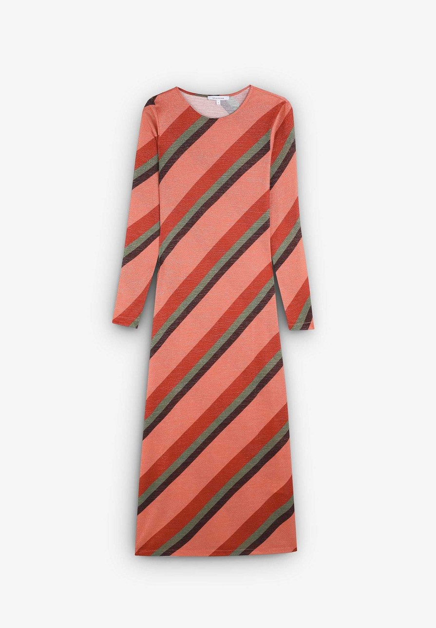 Scalpers Contrast Striped Lurex Dress | Dresses