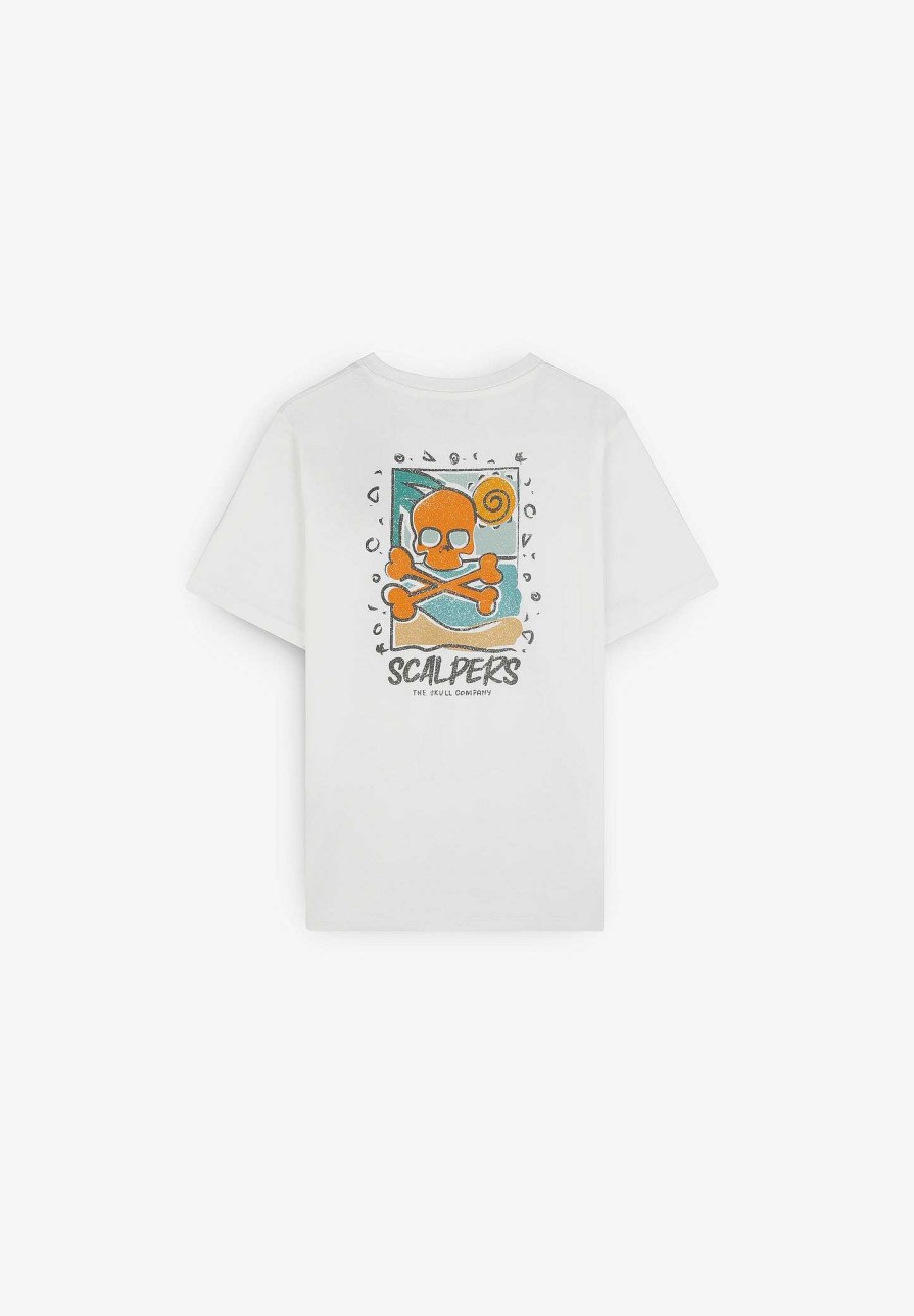 Scalpers Worn Effect Print T-Shirt | Tshirts