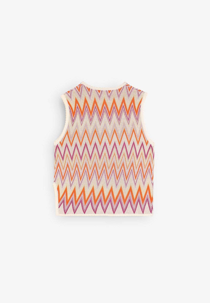 Scalpers Zigzag Knit Top | Tshirts