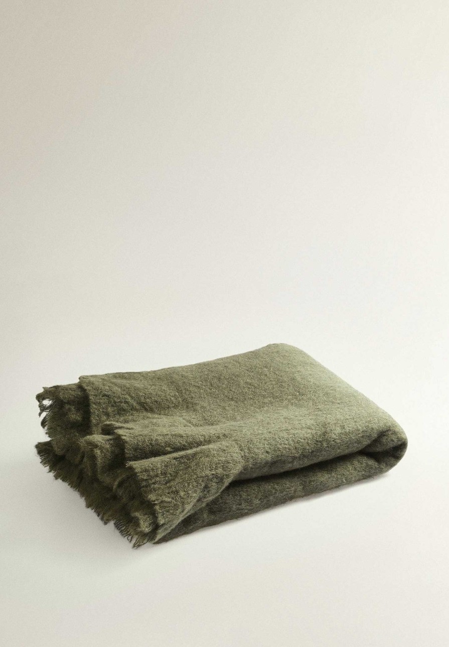 Scalpers Carded Wool Blanket With Fringes | Blankets