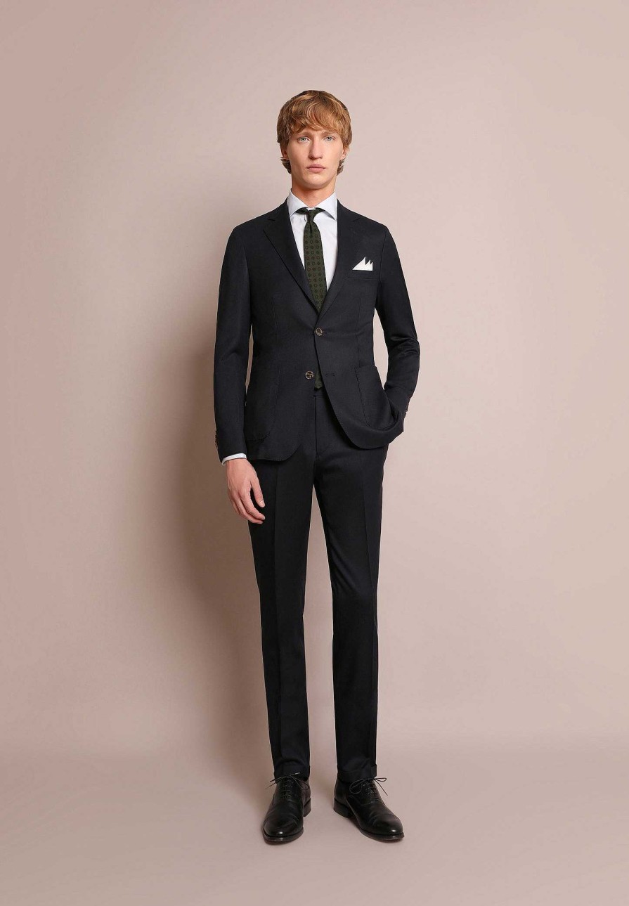 Scalpers Navy Blue Suit Patch Pockets | Suits