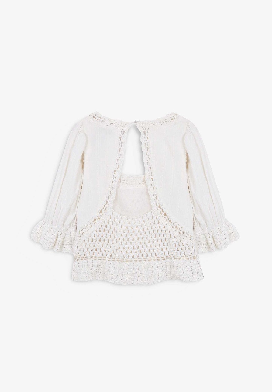 Scalpers Crochet Details Blouse | Shirts