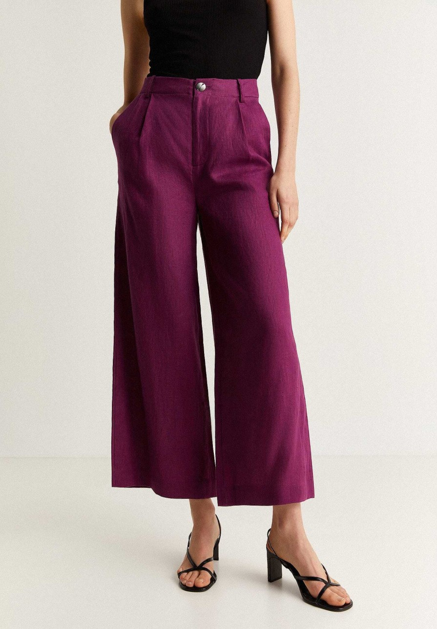 Scalpers Linen Pants With Pleats | Pants