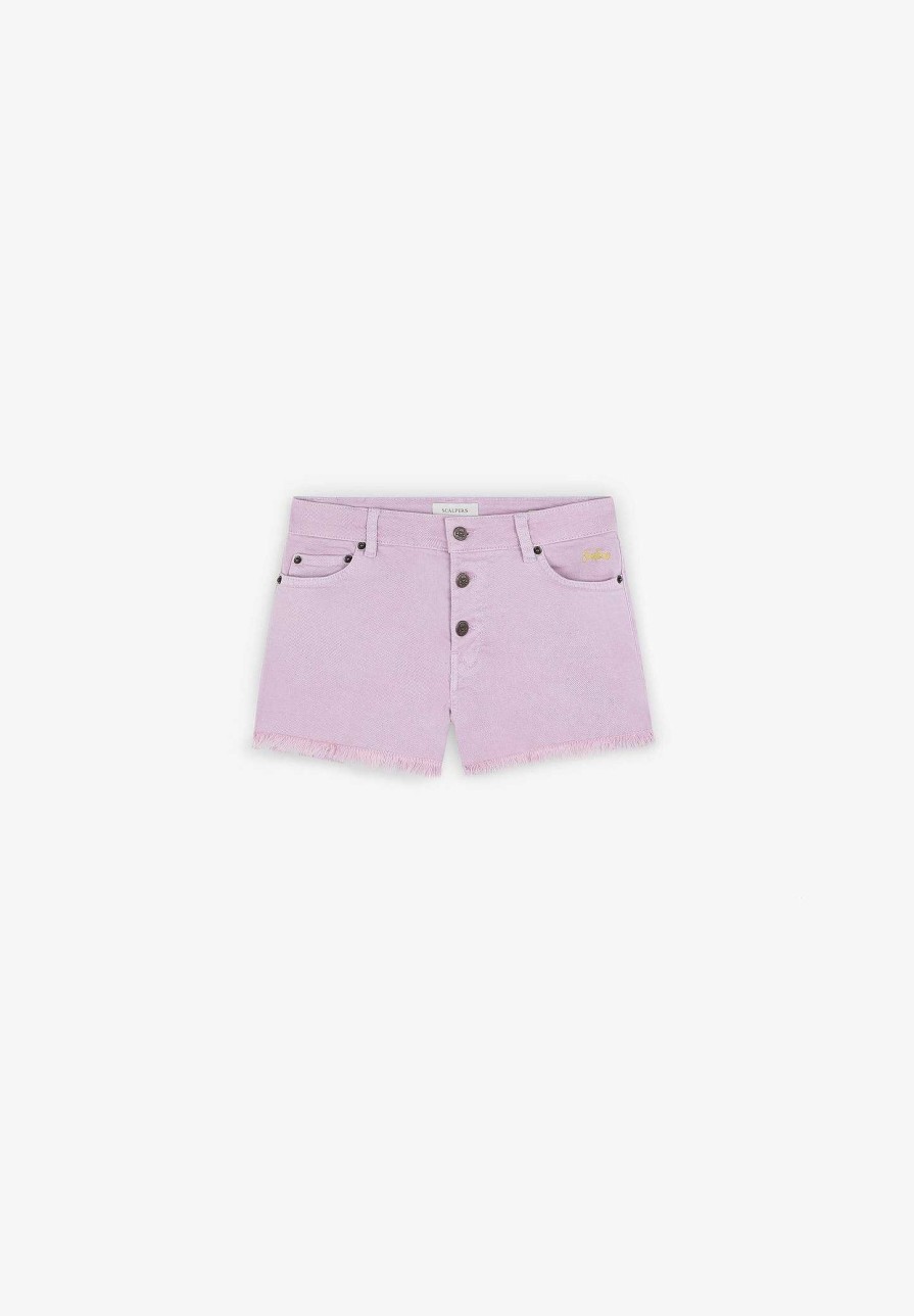 Scalpers Fringe Hem Shorts | Bermuda