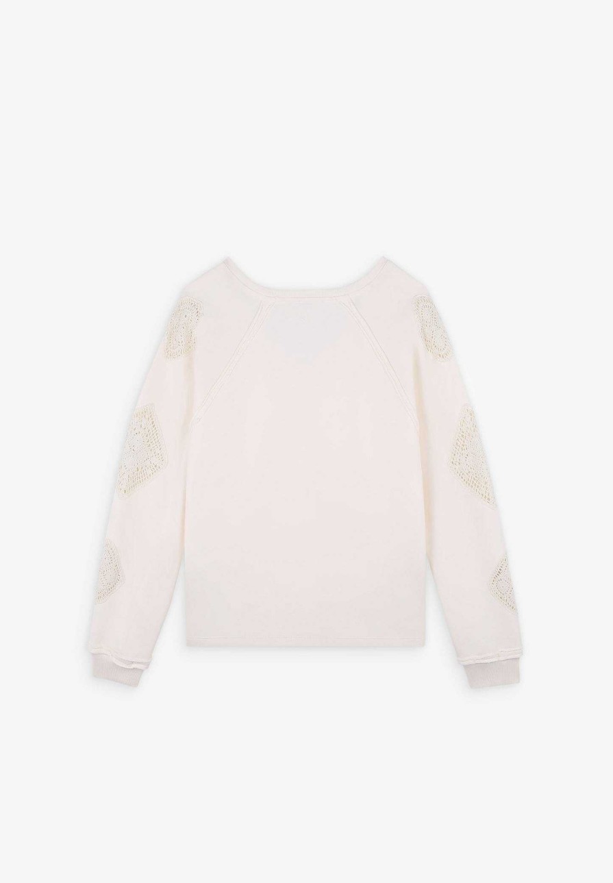 Scalpers Crochet Details Sweatshirt | Sweatshirts