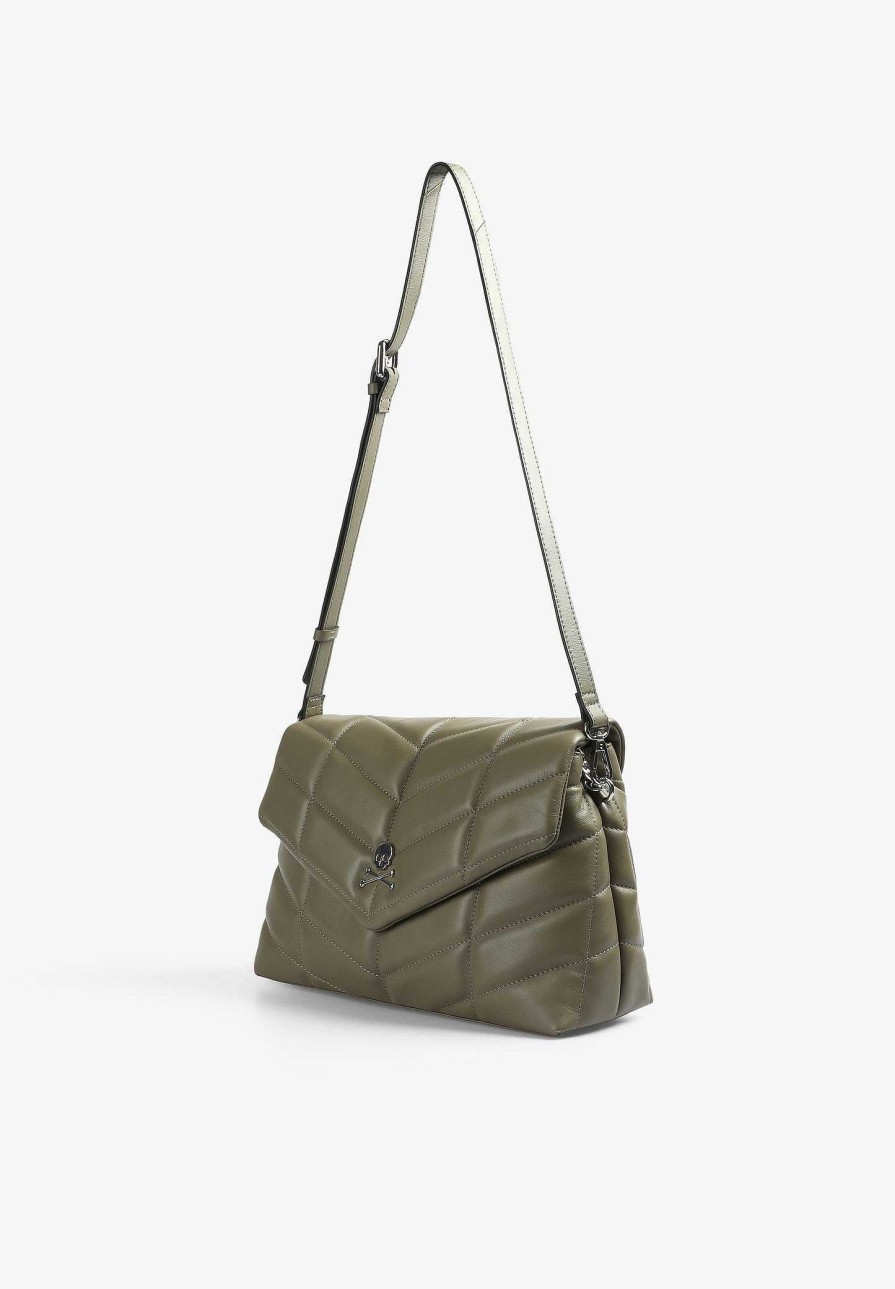 Scalpers Quilted Leather Shoulder Bag | Fur