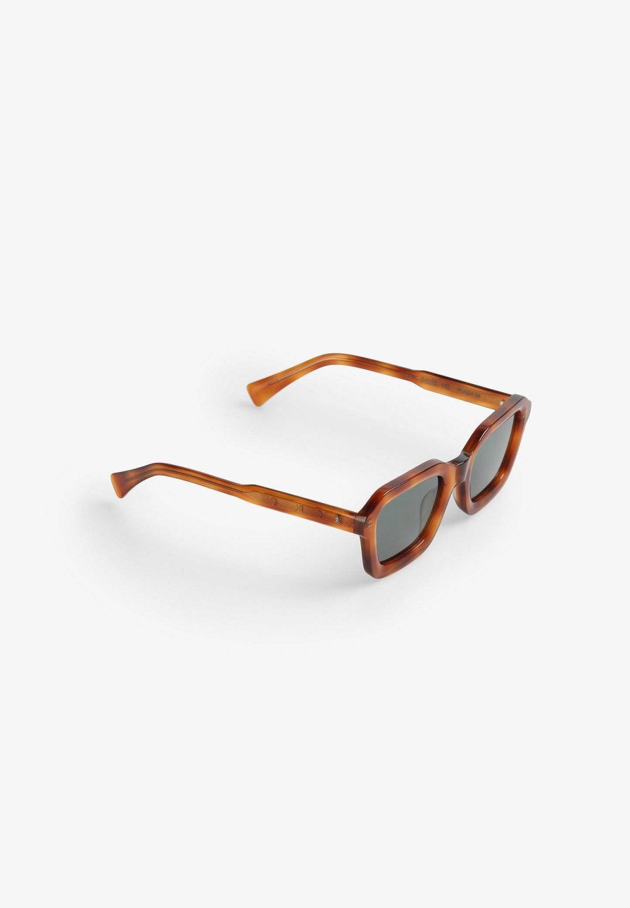 Scalpers Tortoiseshell Effect Paste Square Sunglasses | Glasses