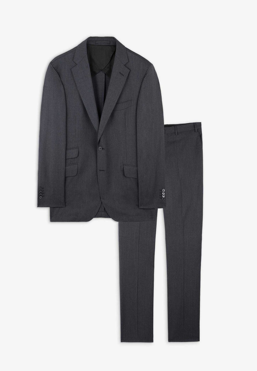 Scalpers Gray Wool Structured Suit | Suits